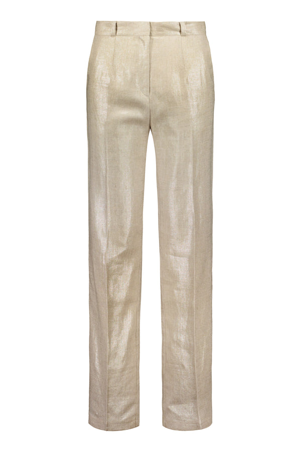 PETRONELLA linen suit pants GOLD