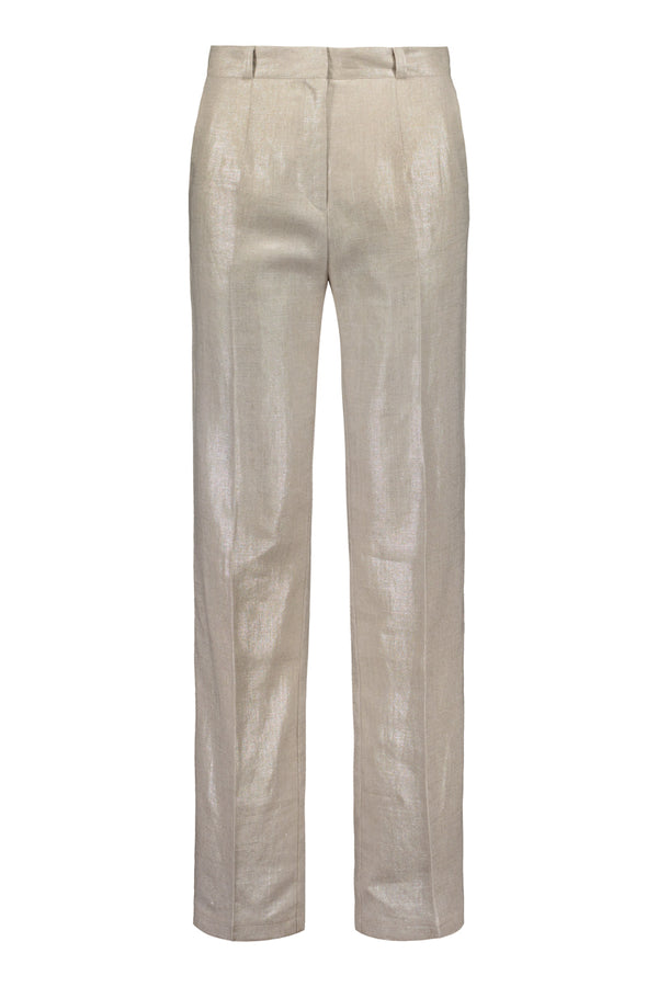 PETRONELLA linen suit pants in silver