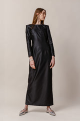 KAAMOS maxi dress in shimmering black