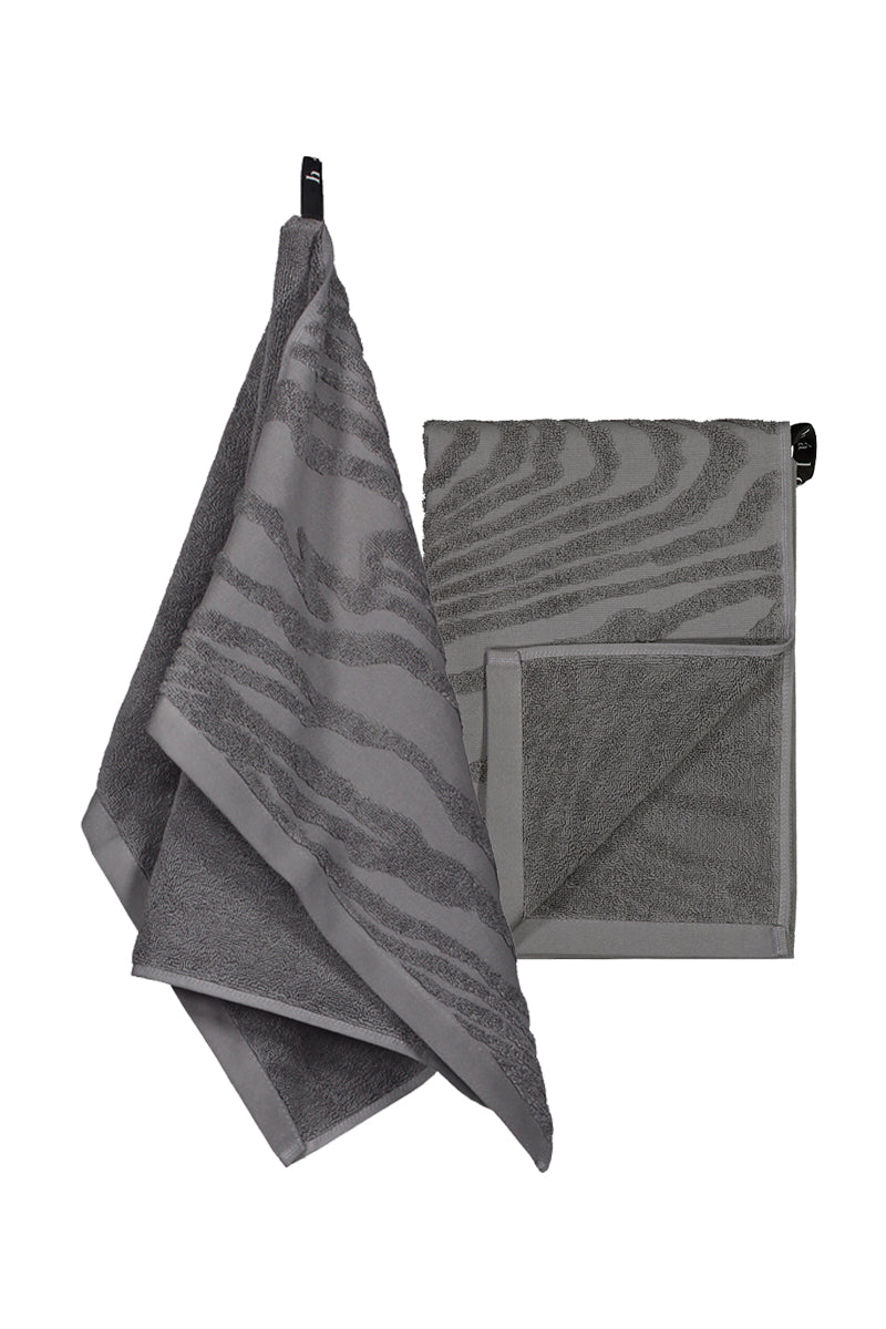 KAARNA hand towels, grey x 2