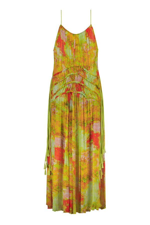 UNIQUE SAMPLE | REIDAR plisse maxi slip dress
