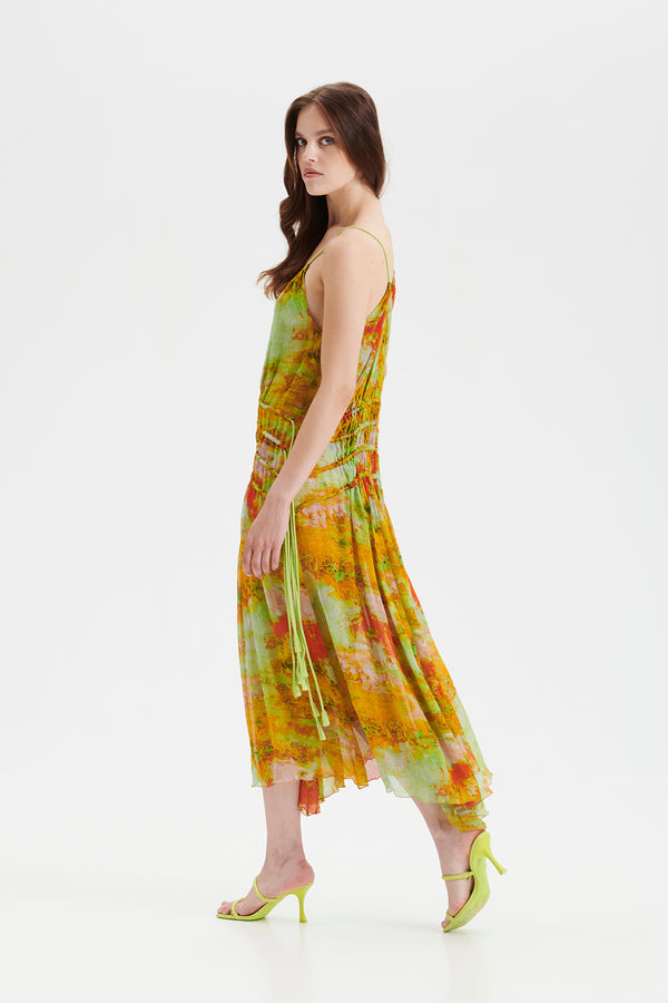 UNIQUE SAMPLE | REIDAR plisse maxi slip dress
