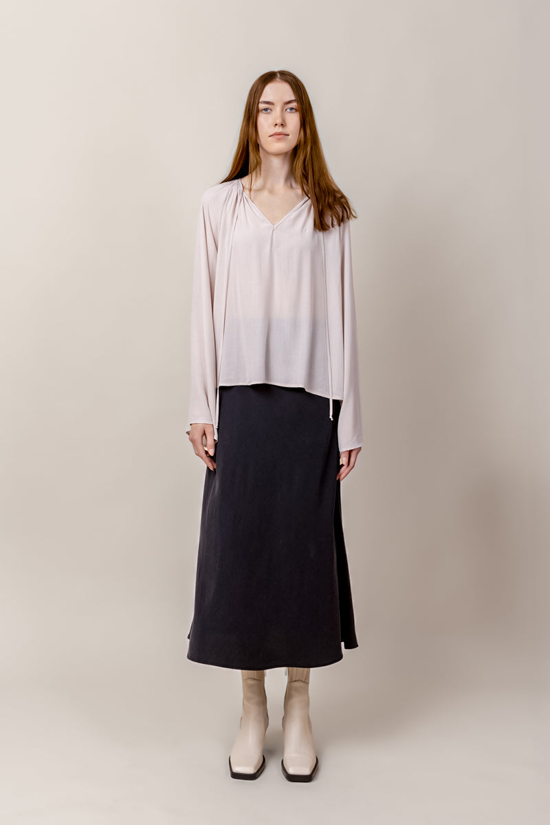 TUNDRA crepe blouse in sand