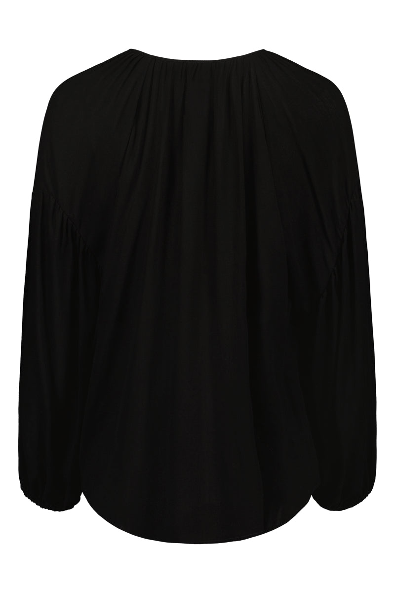 USVA crepe blouse in black