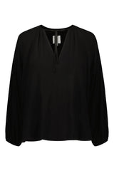 USVA crepe blouse in black