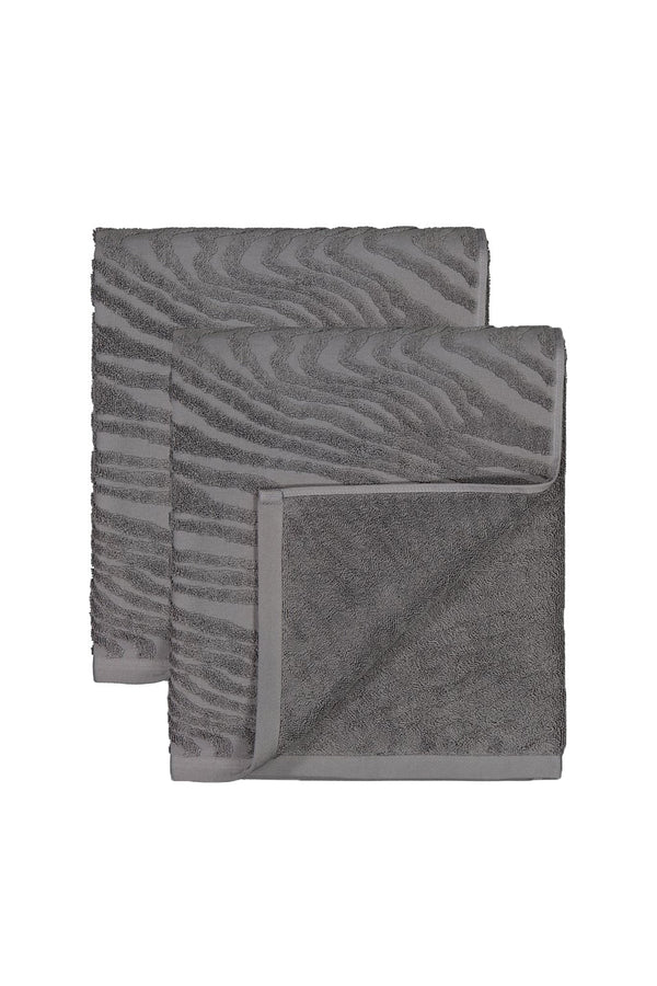 KAARNA bath towels, grey x 2