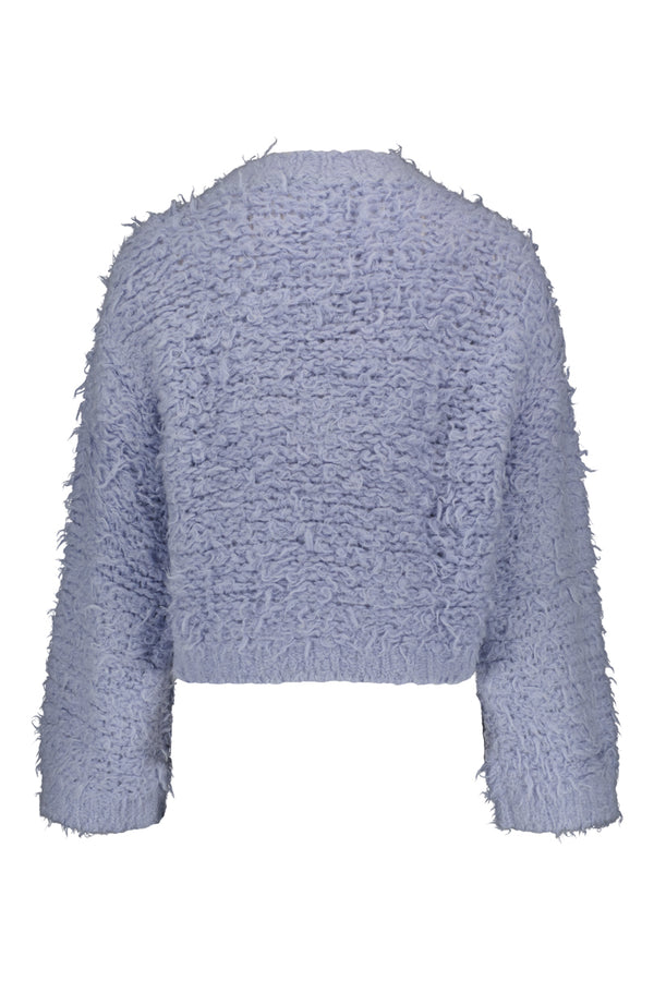 HUURRE knitted furry sweater in pastel blue