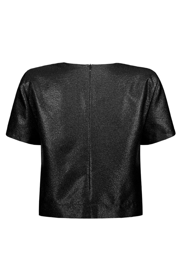 KAAMOS short sleeved shirt in shimmering black
