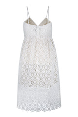 Neva lacedress in white. Back picture of the product. Hálo from north