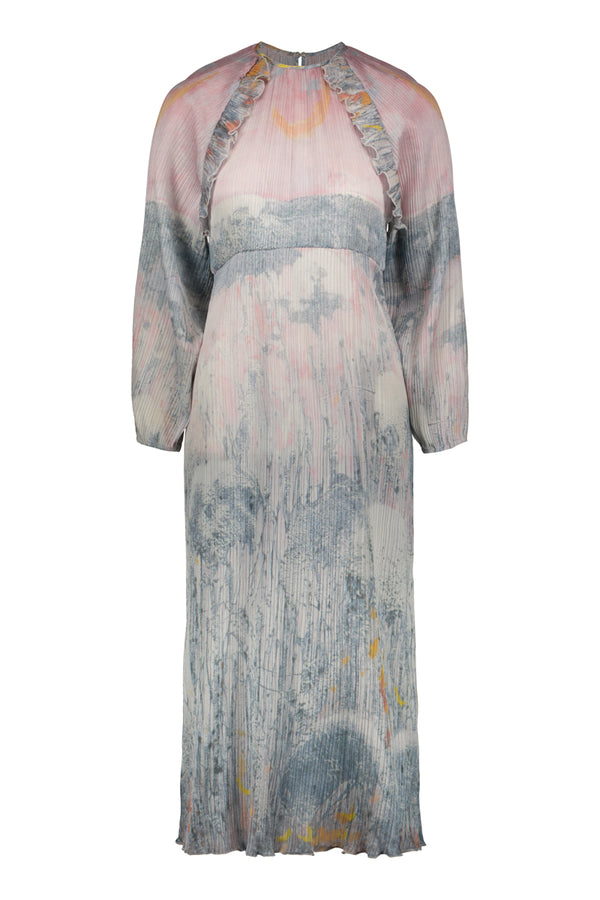 PRE-ORDER | Reidar pleated silk blouson dress