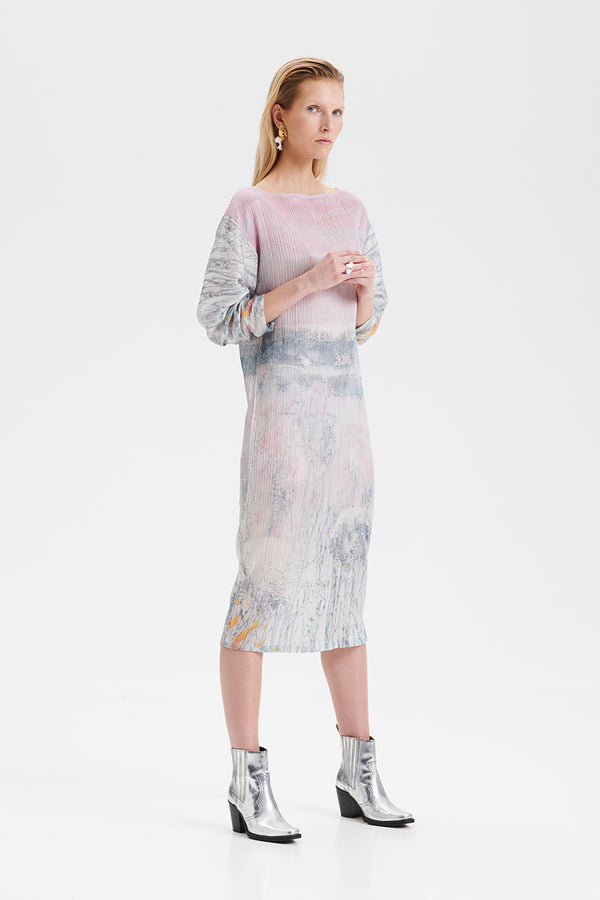 PRE-ORDER | Reidar pleated silk midi dress