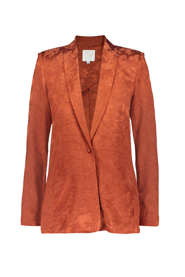 Ruska blazer in copper. Front picture of the product. Hálo from north
