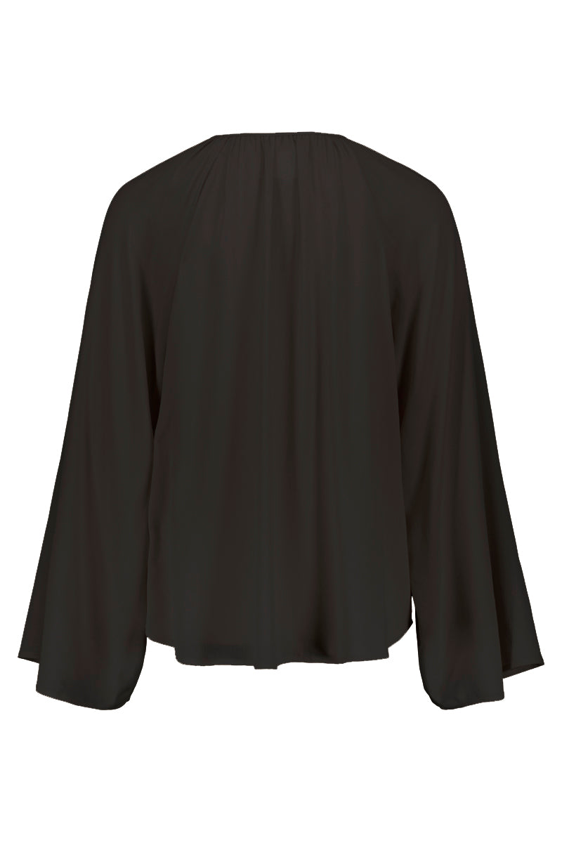 TUNDRA crepe blouse in black