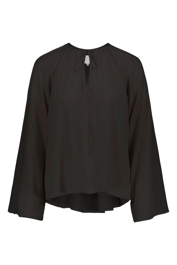 TUNDRA crepe blouse in black